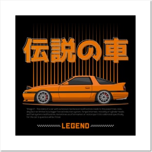 Midnight Racer Orange MK3 A70 JDM Posters and Art